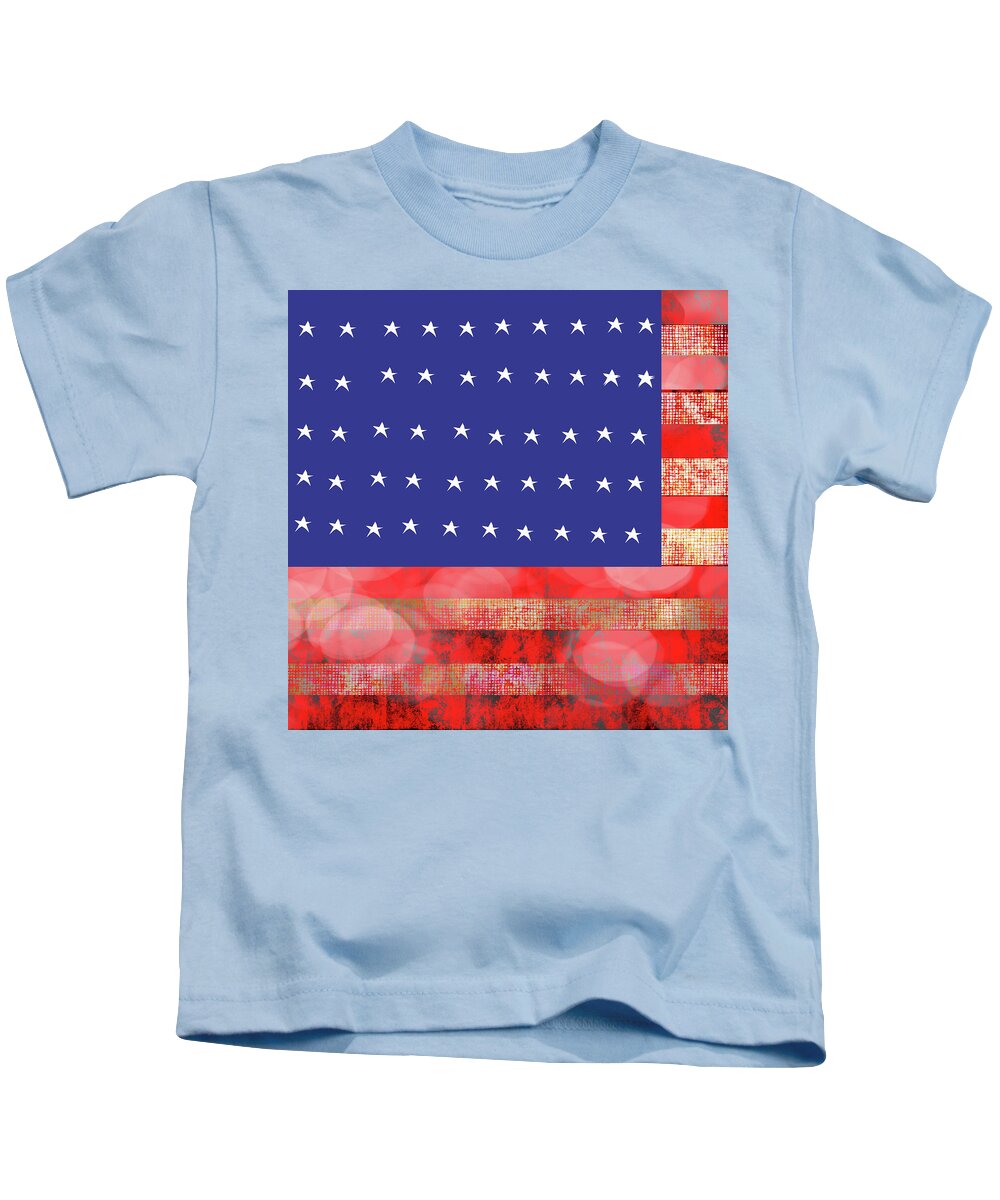 American Flag In Bokeh #1 - Kids T-Shirt