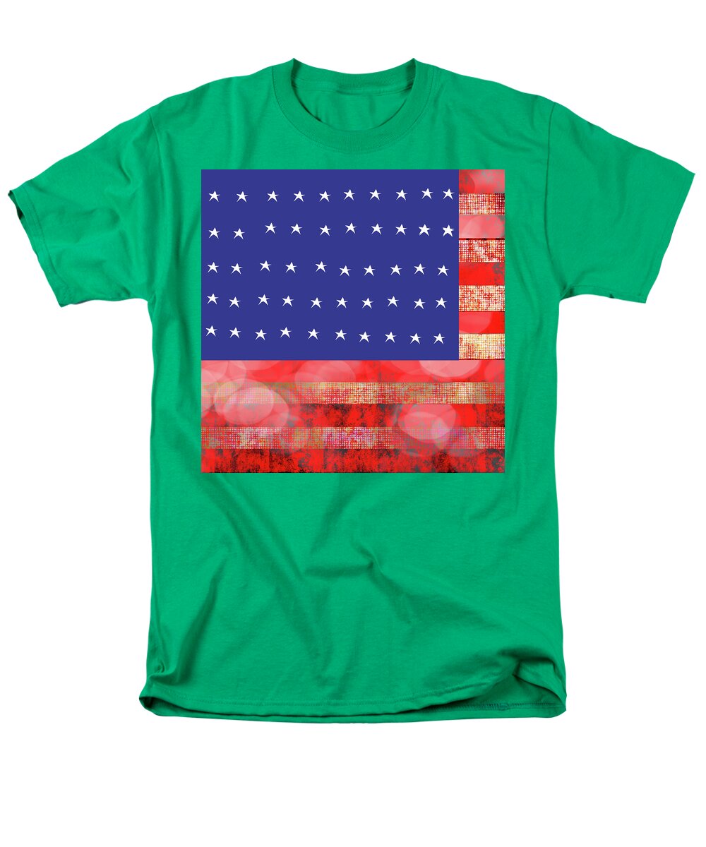 American Flag In Bokeh #1 - Men's T-Shirt  (Regular Fit)