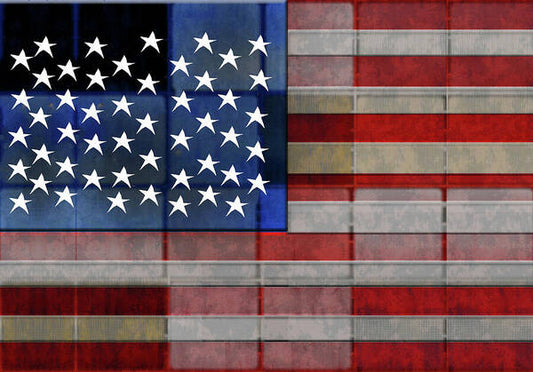 American Flag Quilt 1 - Art Print