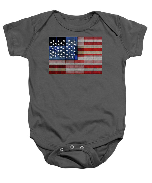 American Flag Quilt #1 - Baby Onesie