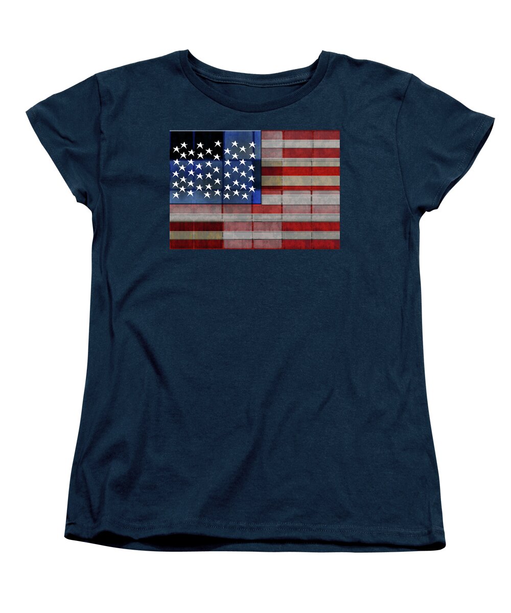 American Flag Quilt #1 - Women's T-Shirt (Standard Fit)