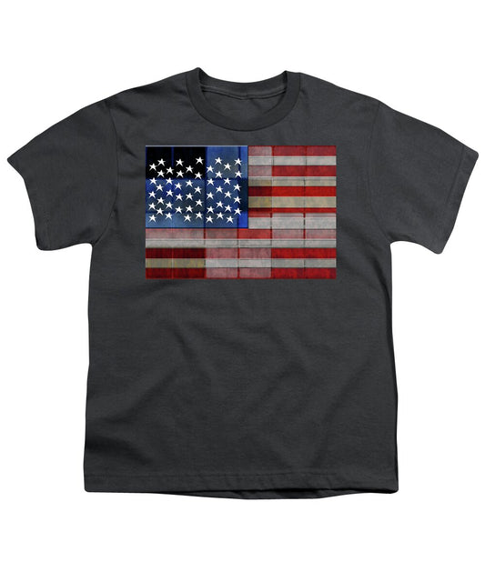 American Flag Quilt #1 - Youth T-Shirt