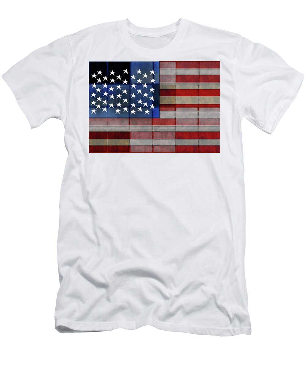 American Flag Quilt #1 - T-Shirt