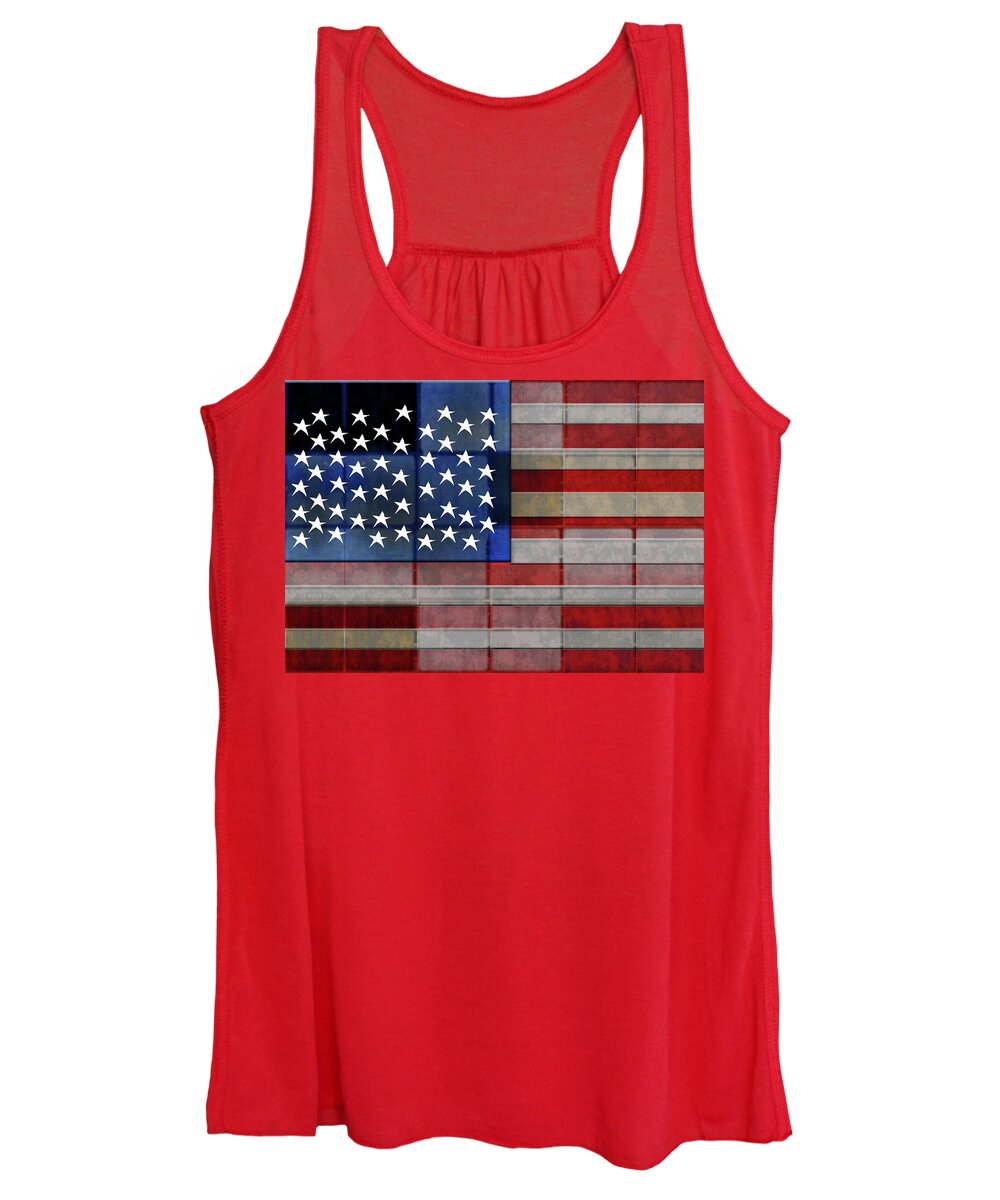 American Flag Quilt #1 - Women's Tank Top