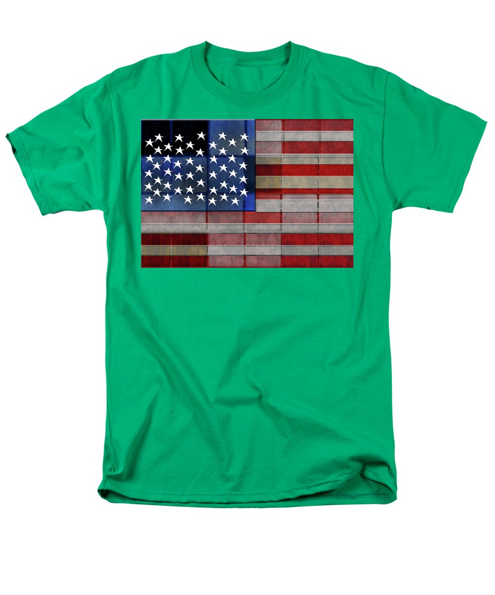 American Flag Quilt #1 - Men's T-Shirt  (Regular Fit)