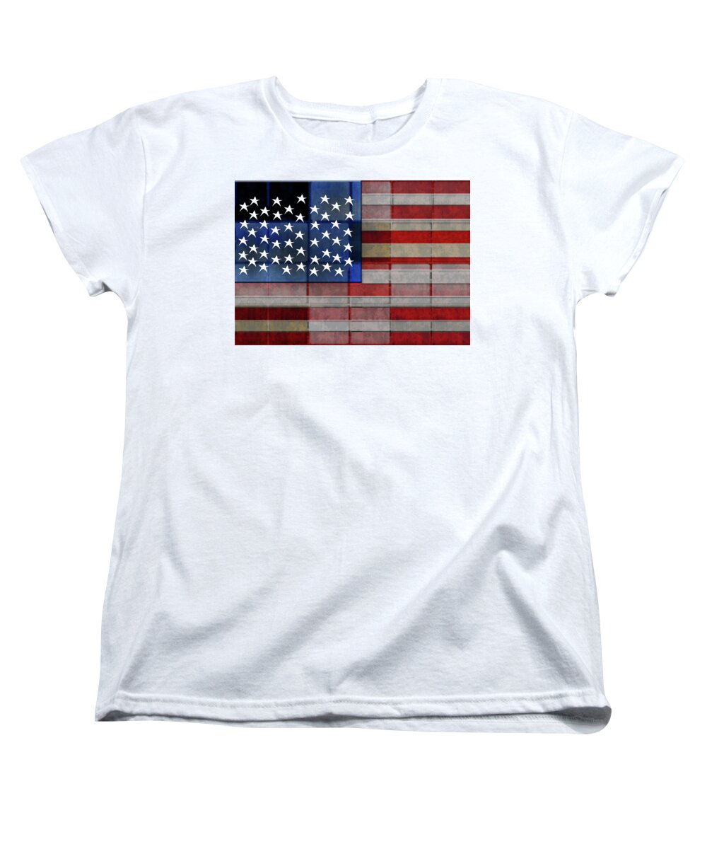 American Flag Quilt #1 - Women's T-Shirt (Standard Fit)