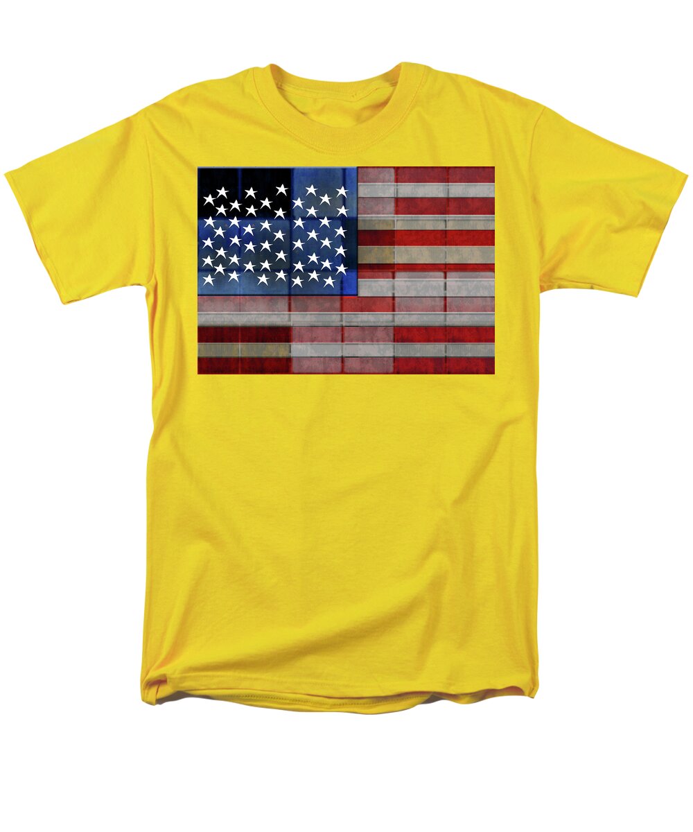 American Flag Quilt #1 - Men's T-Shirt  (Regular Fit)