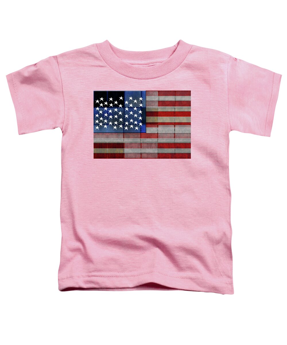 American Flag Quilt #1 - Toddler T-Shirt