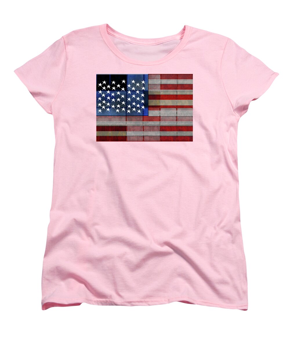 American Flag Quilt #1 - Women's T-Shirt (Standard Fit)