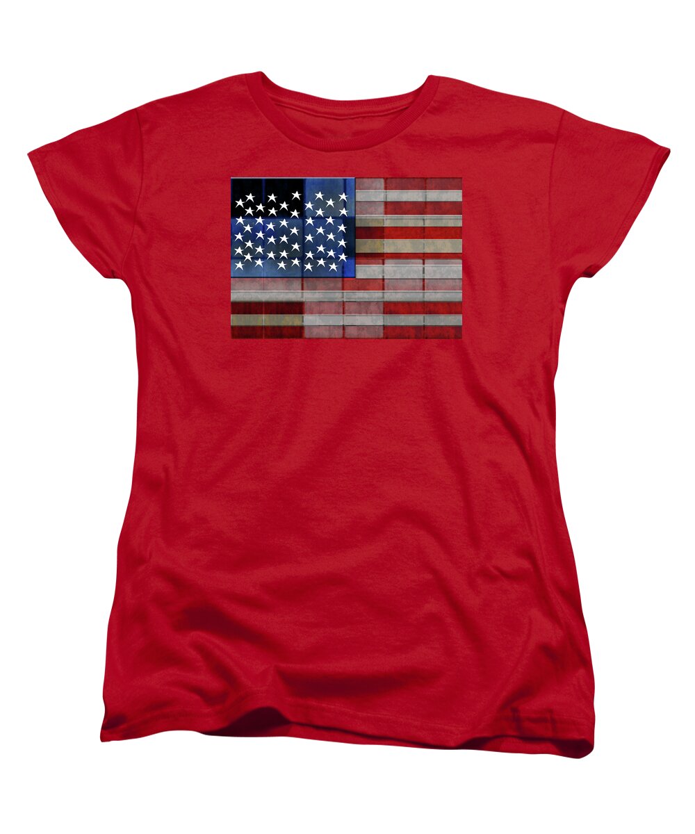 American Flag Quilt #1 - Women's T-Shirt (Standard Fit)