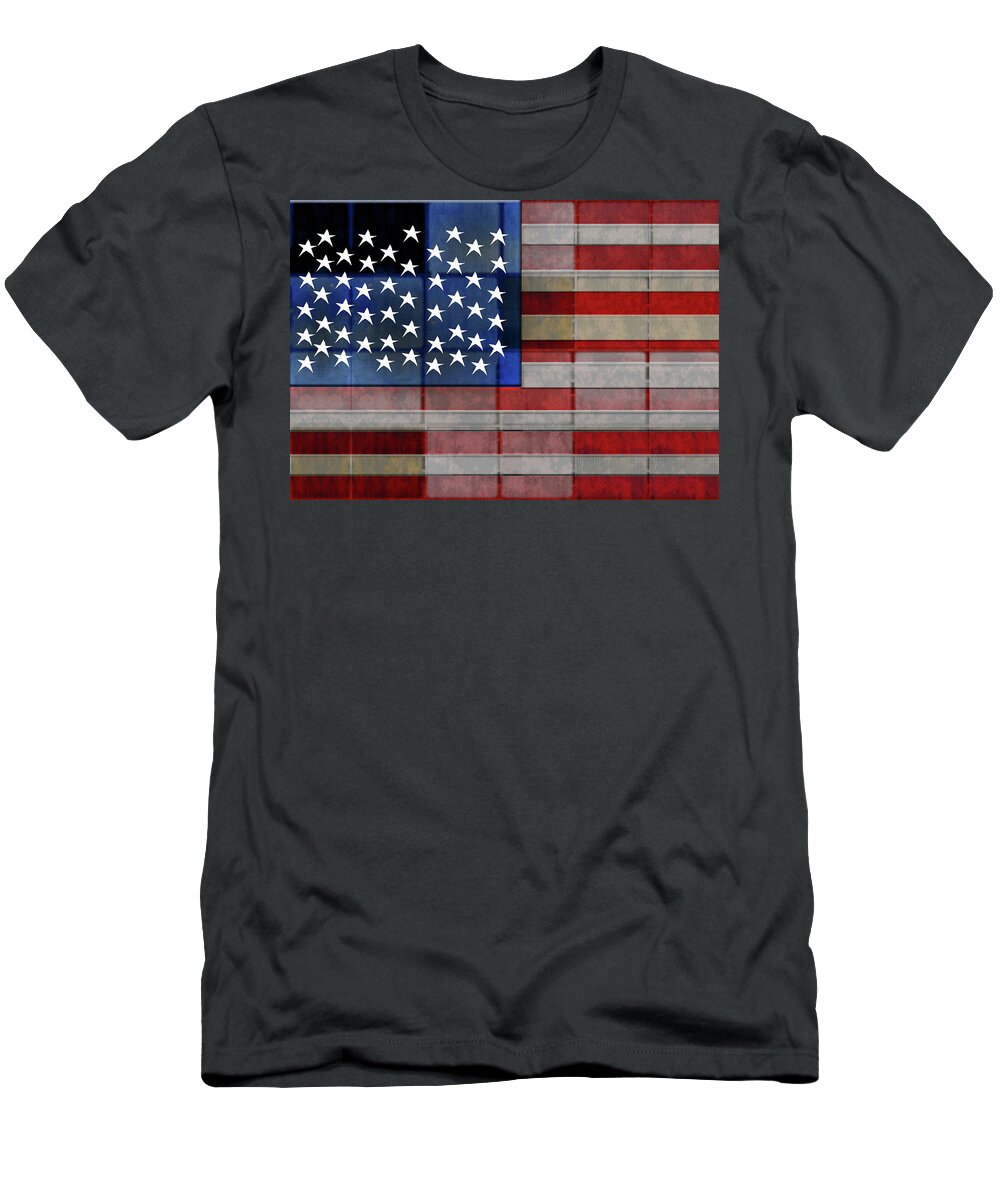 American Flag Quilt #1 - T-Shirt