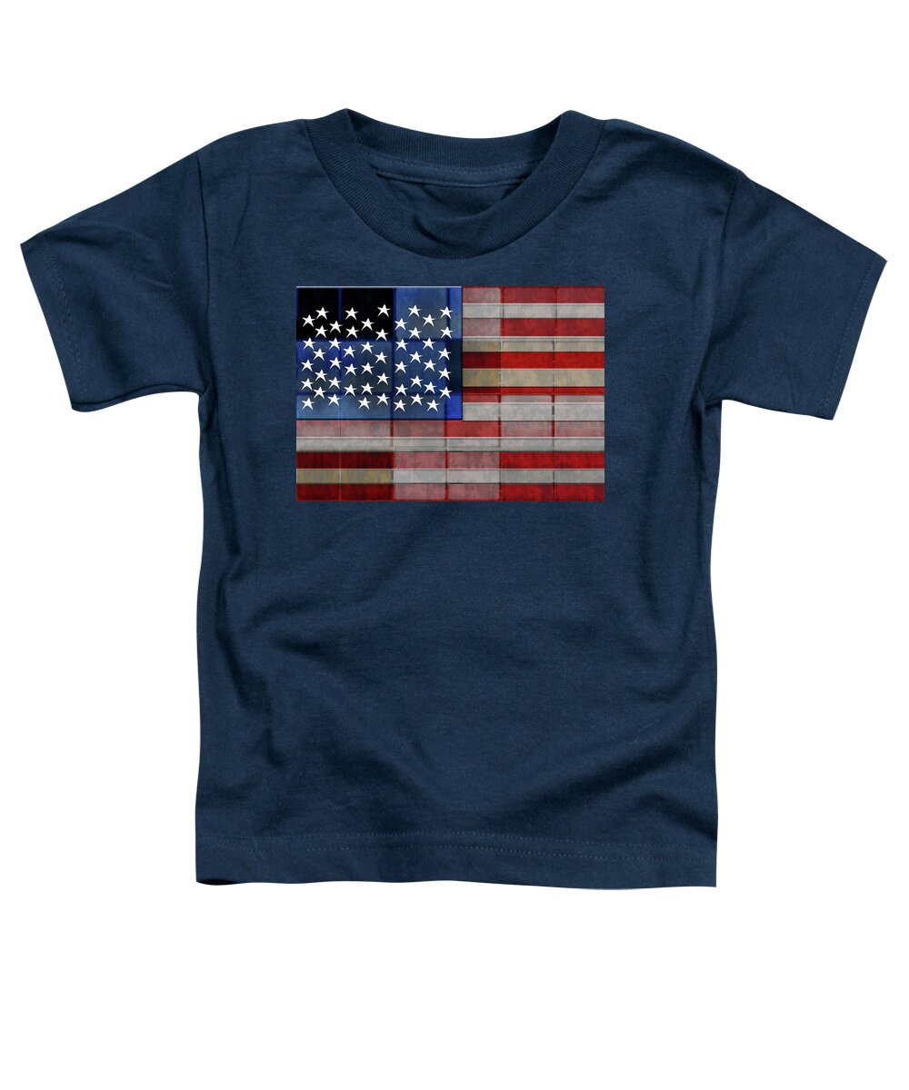 American Flag Quilt #1 - Toddler T-Shirt