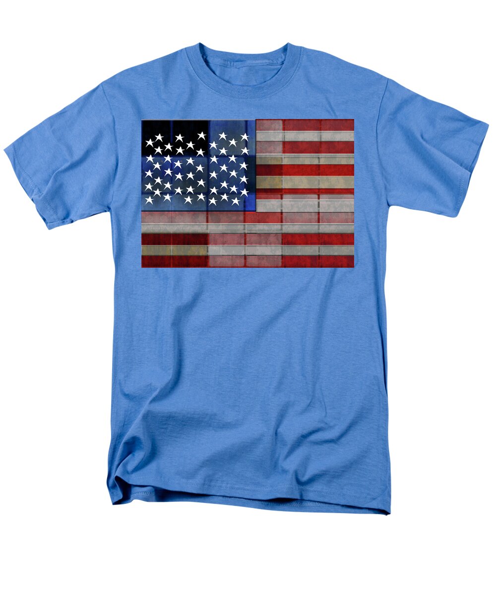 American Flag Quilt #1 - Men's T-Shirt  (Regular Fit)