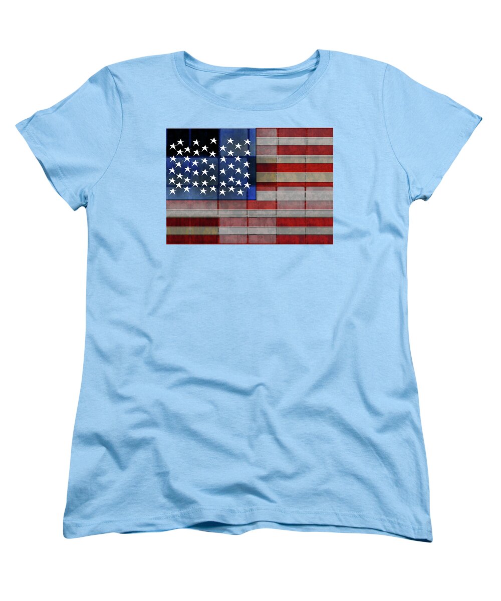 American Flag Quilt #1 - Women's T-Shirt (Standard Fit)