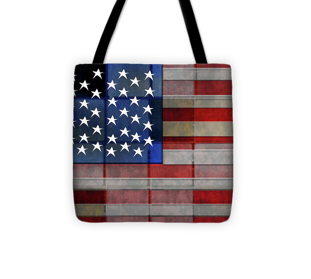 American Flag Quilt 1 - Tote Bag