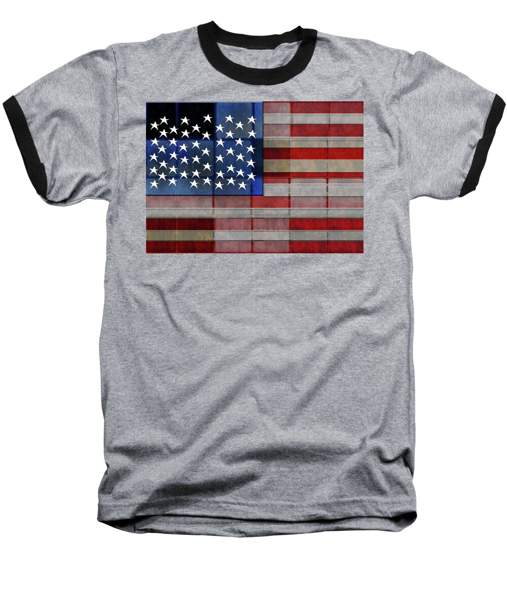 American Flag Quilt #1 - Baseball T-Shirt