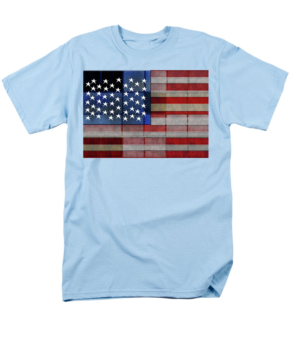 American Flag Quilt #1 - Men's T-Shirt  (Regular Fit)