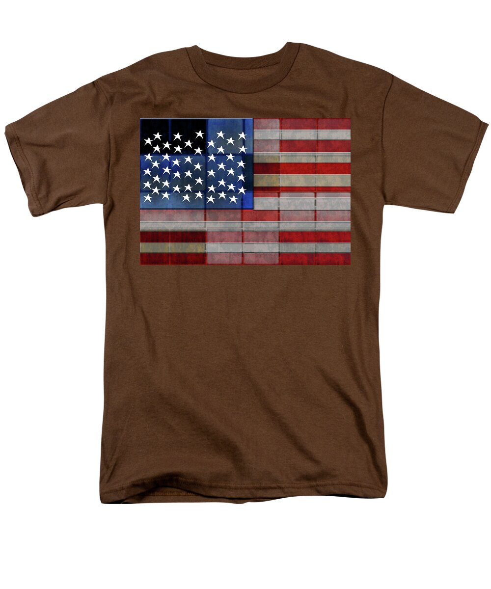 American Flag Quilt #1 - Men's T-Shirt  (Regular Fit)