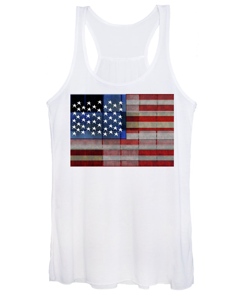 American Flag Quilt #1 - Women's Tank Top