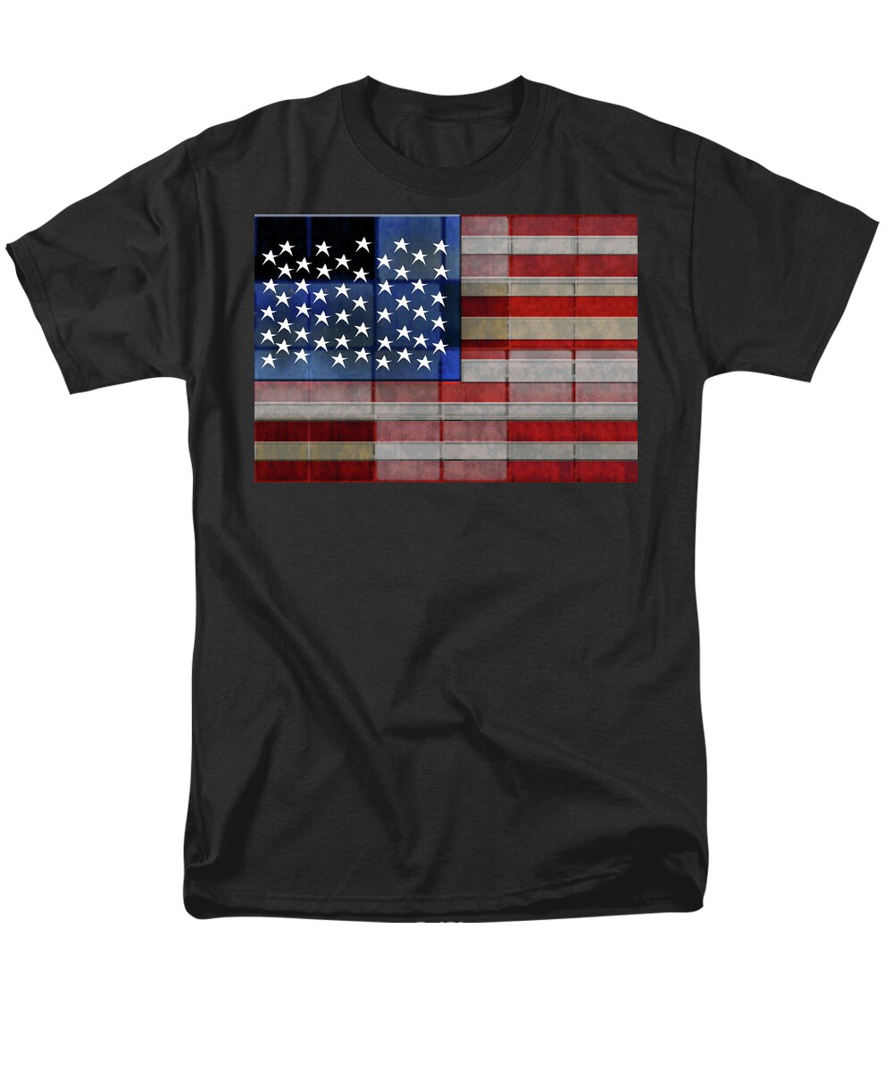 American Flag Quilt #1 - Men's T-Shirt  (Regular Fit)