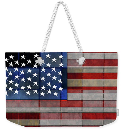 American Flag Quilt 1 - Weekender Tote Bag