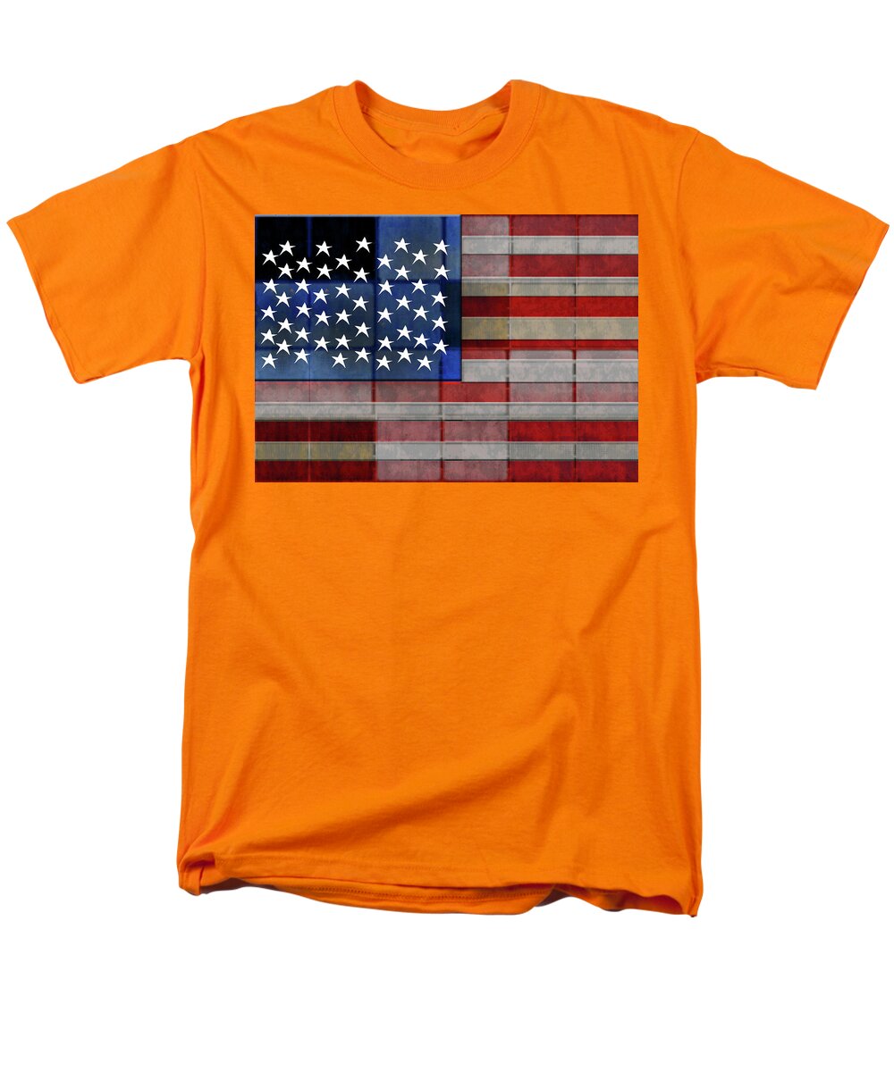 American Flag Quilt #1 - Men's T-Shirt  (Regular Fit)