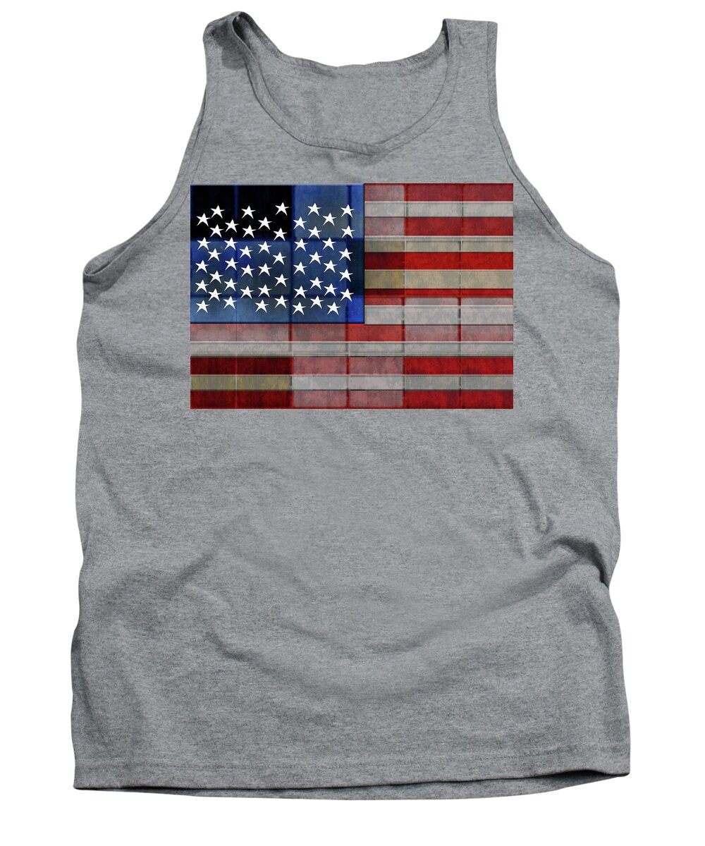 American Flag Quilt #1 - Tank Top