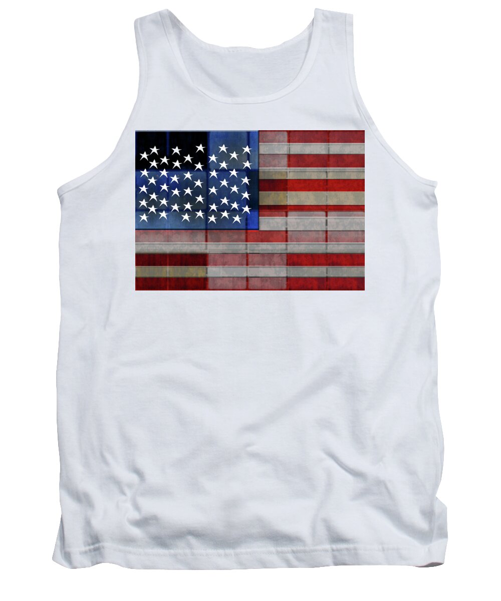 American Flag Quilt #1 - Tank Top