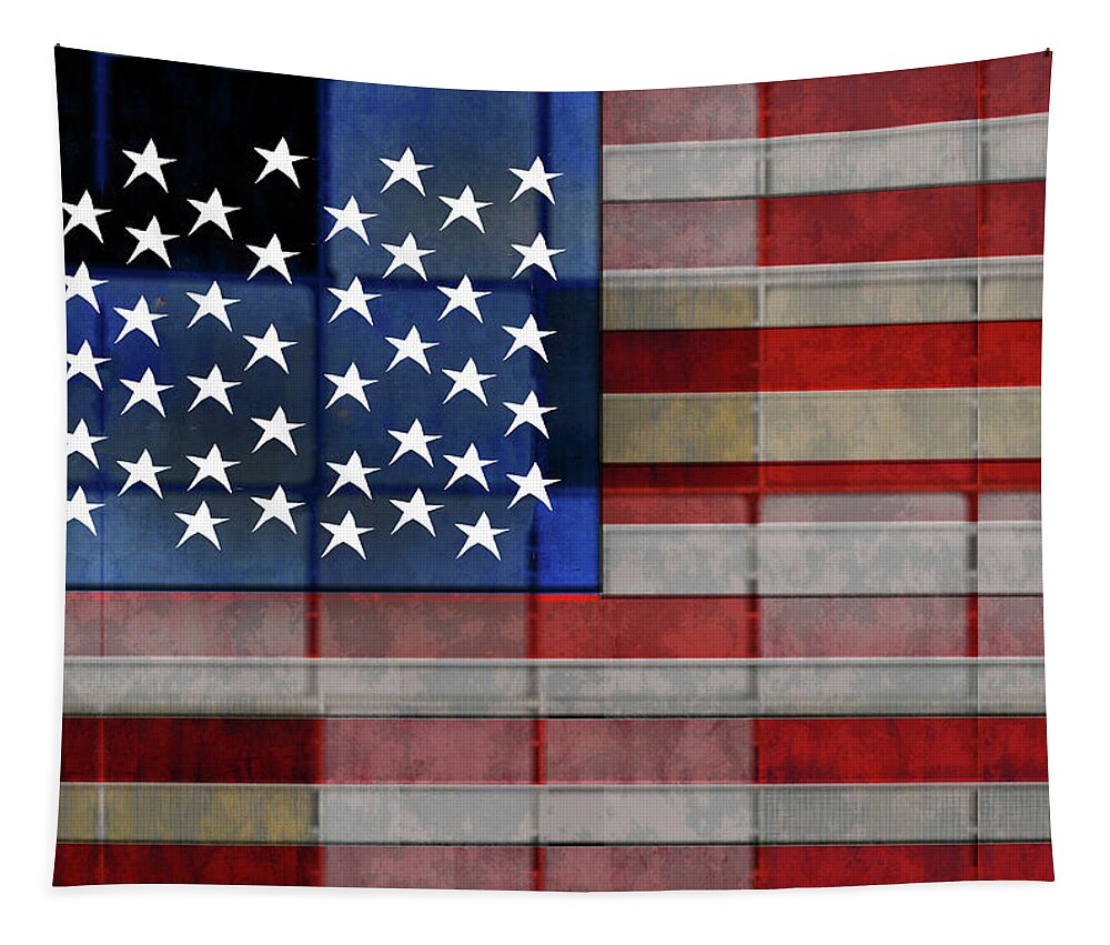 American Flag Quilt 1 - Tapestry