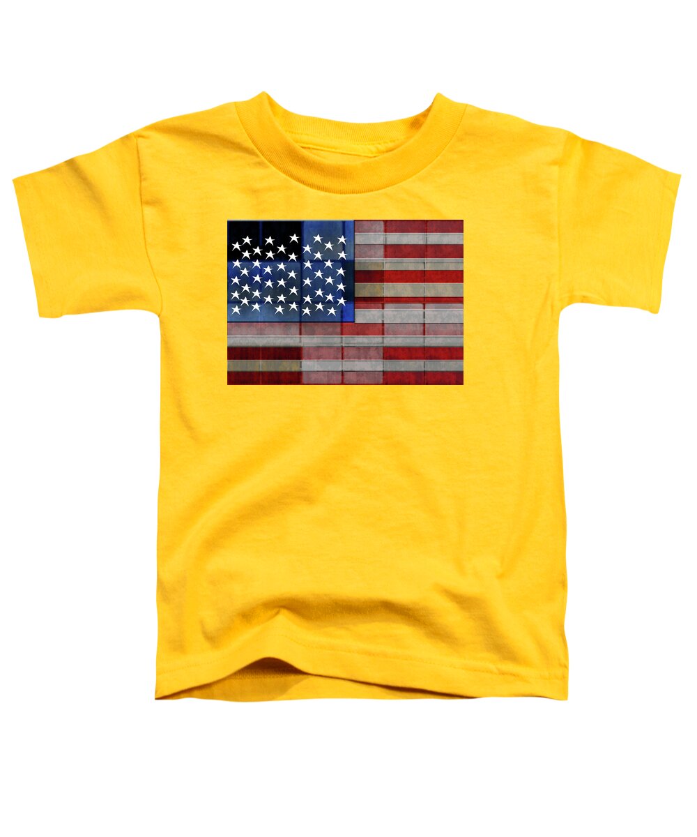 American Flag Quilt #1 - Toddler T-Shirt