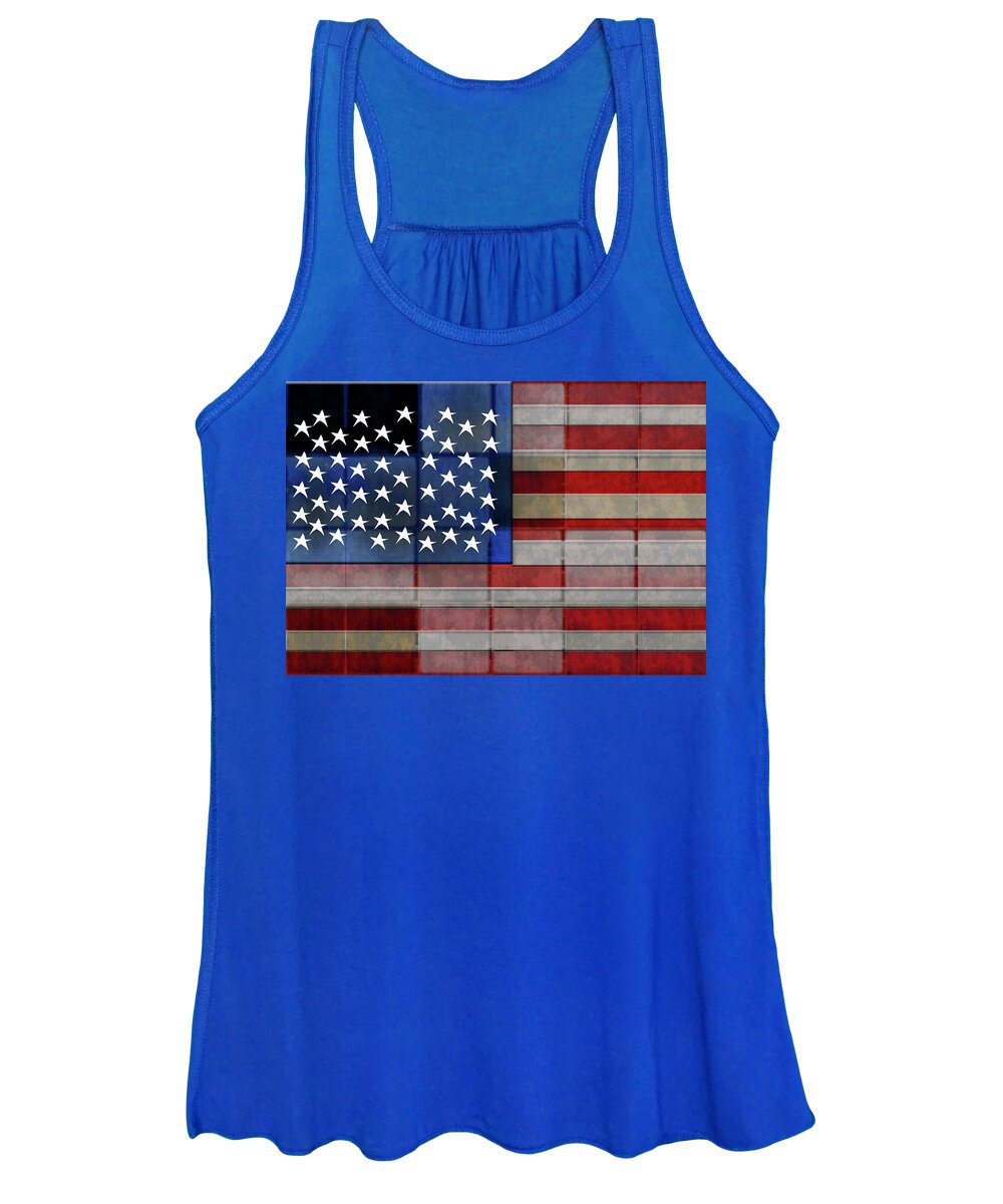 American Flag Quilt #1 - Women's Tank Top