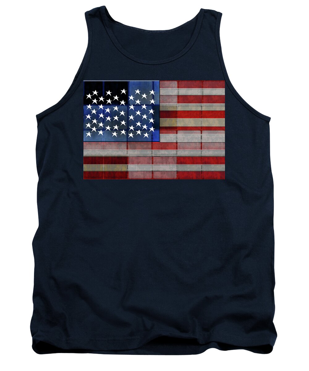 American Flag Quilt #1 - Tank Top