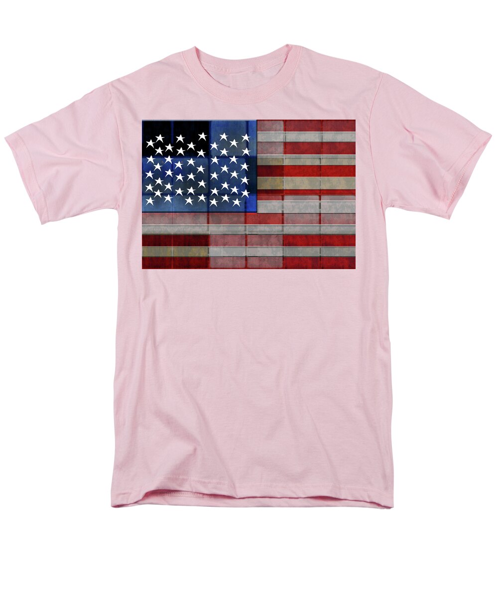 American Flag Quilt #1 - Men's T-Shirt  (Regular Fit)