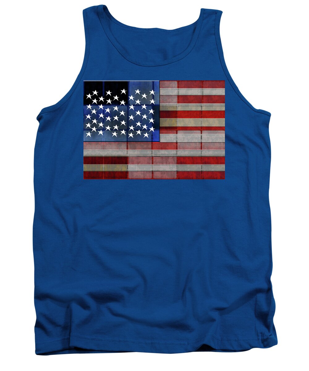 American Flag Quilt #1 - Tank Top