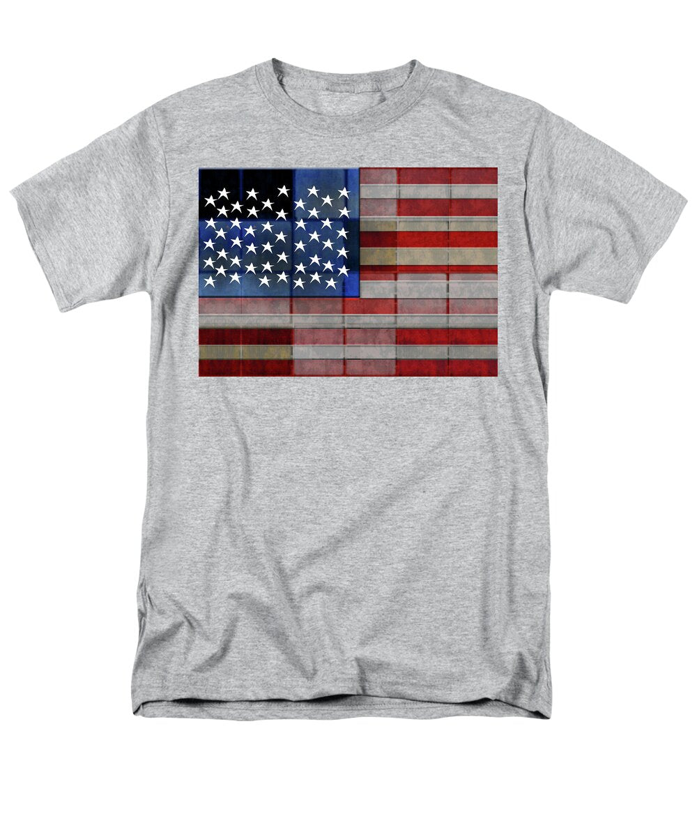 American Flag Quilt #1 - Men's T-Shirt  (Regular Fit)