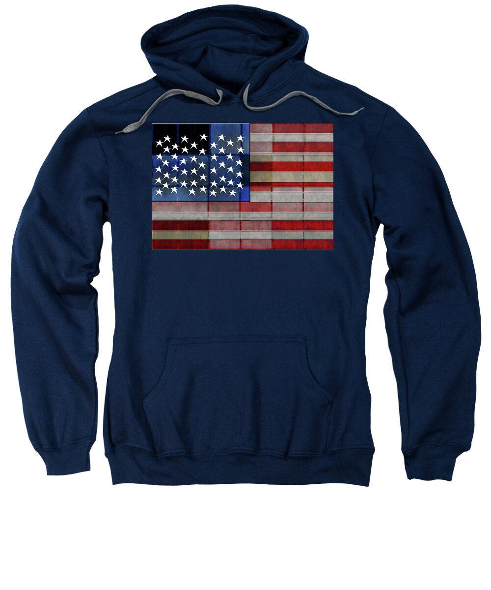 American Flag Quilt #1 - Sweatshirt