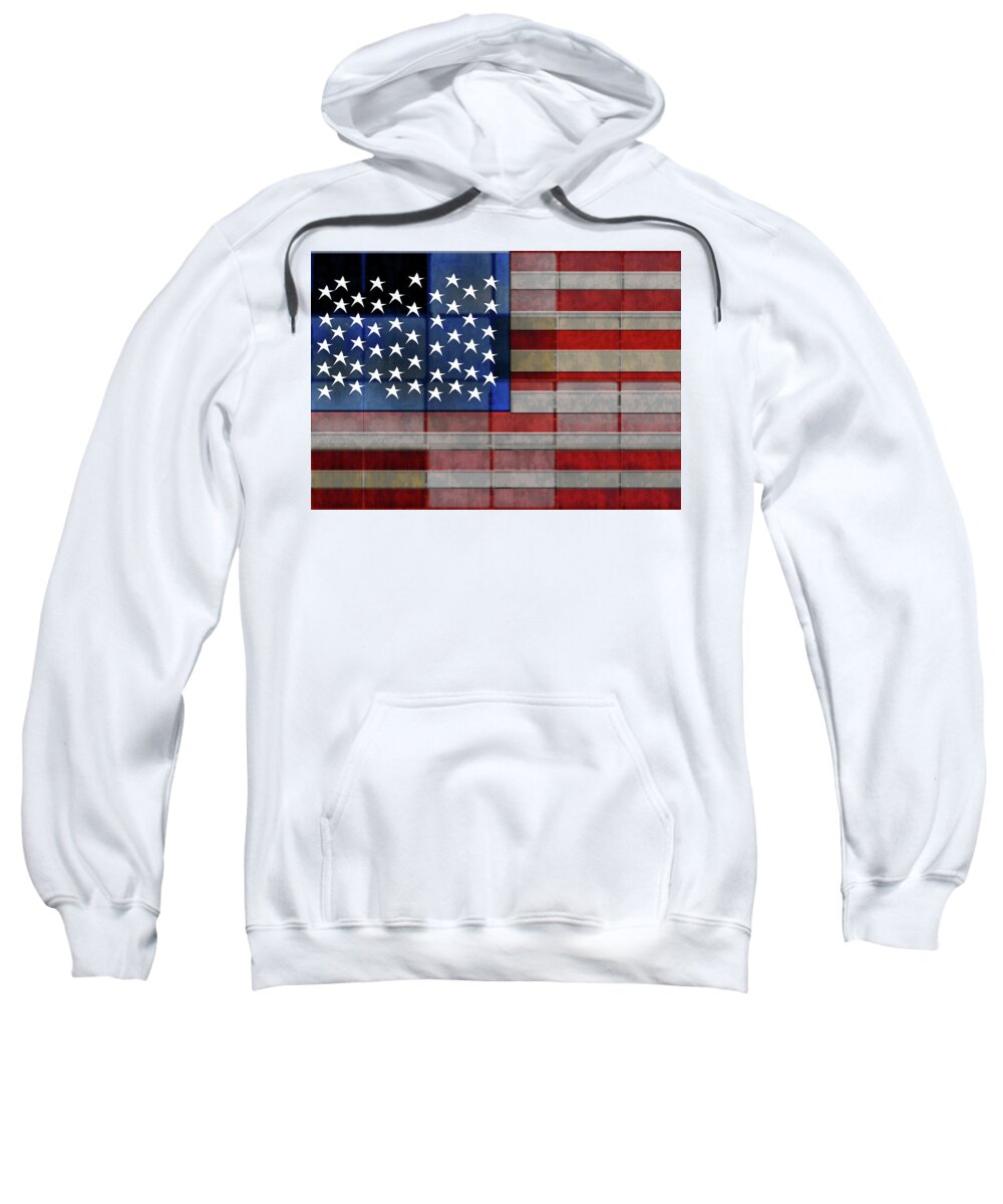 American Flag Quilt #1 - Sweatshirt