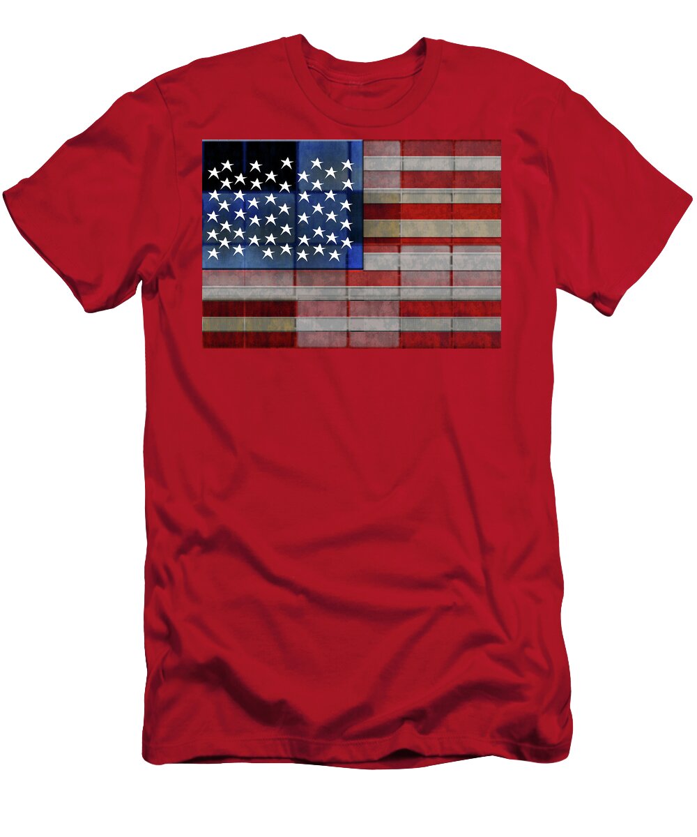 American Flag Quilt #1 - T-Shirt