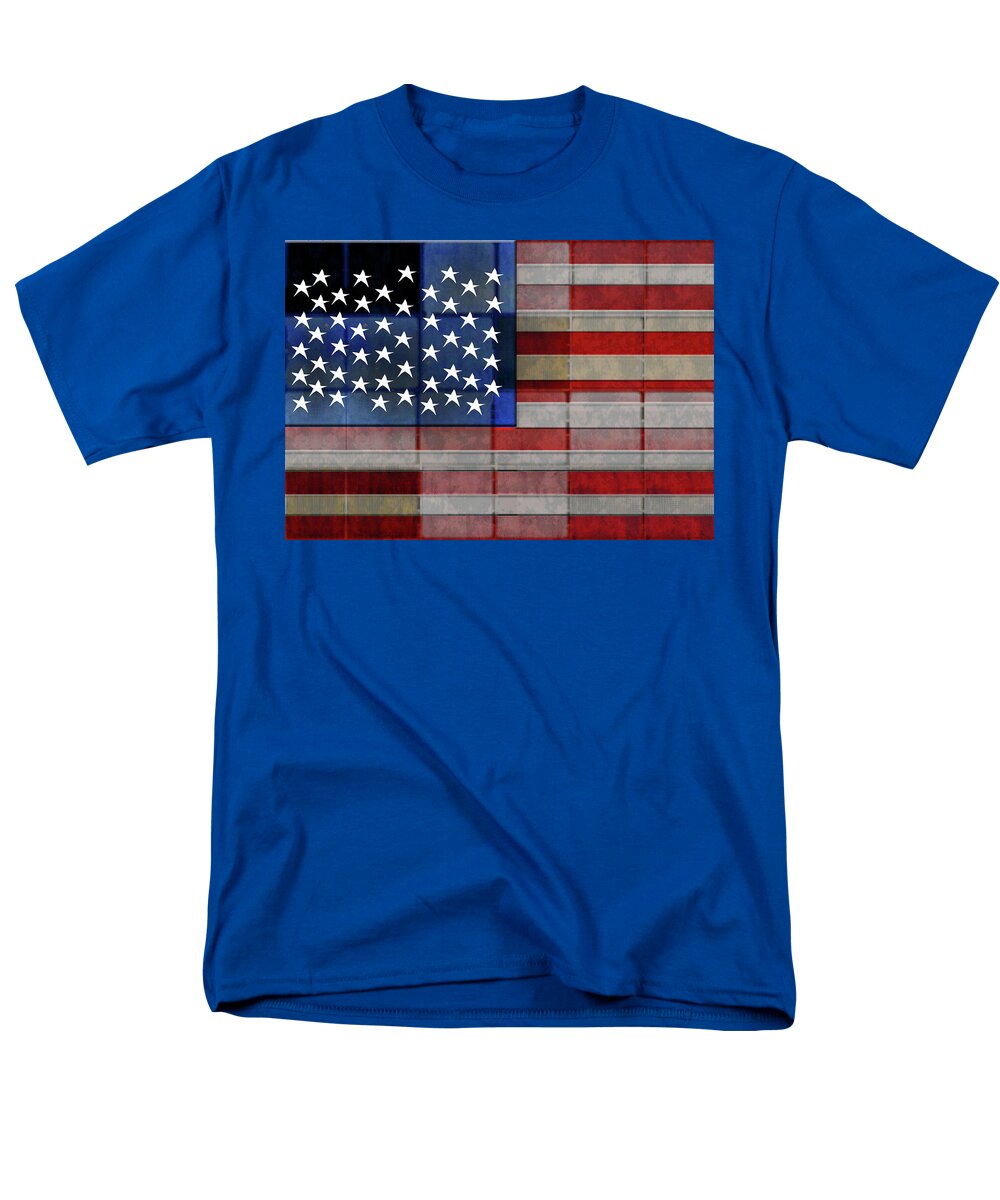 American Flag Quilt #1 - Men's T-Shirt  (Regular Fit)