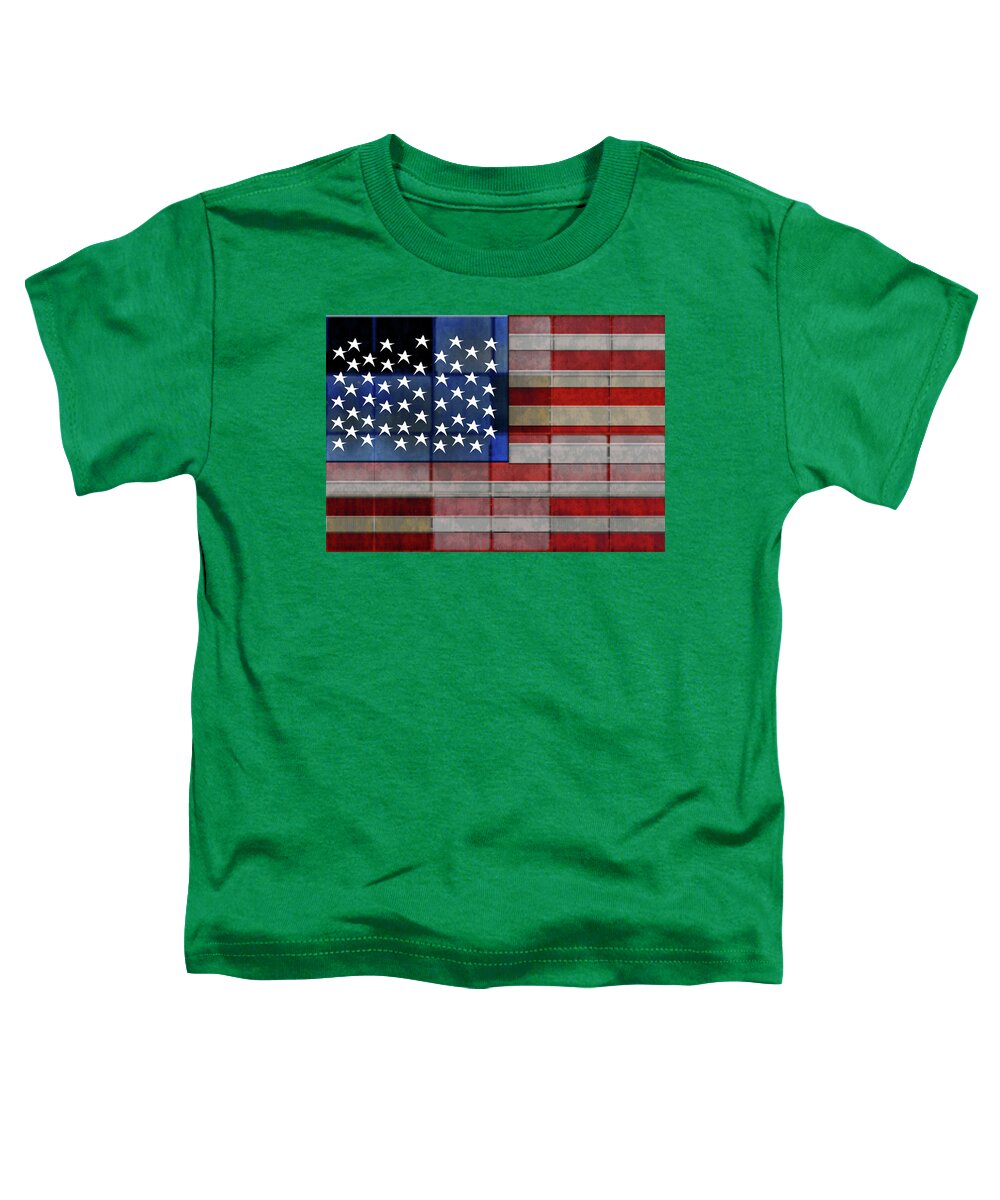 American Flag Quilt #1 - Toddler T-Shirt