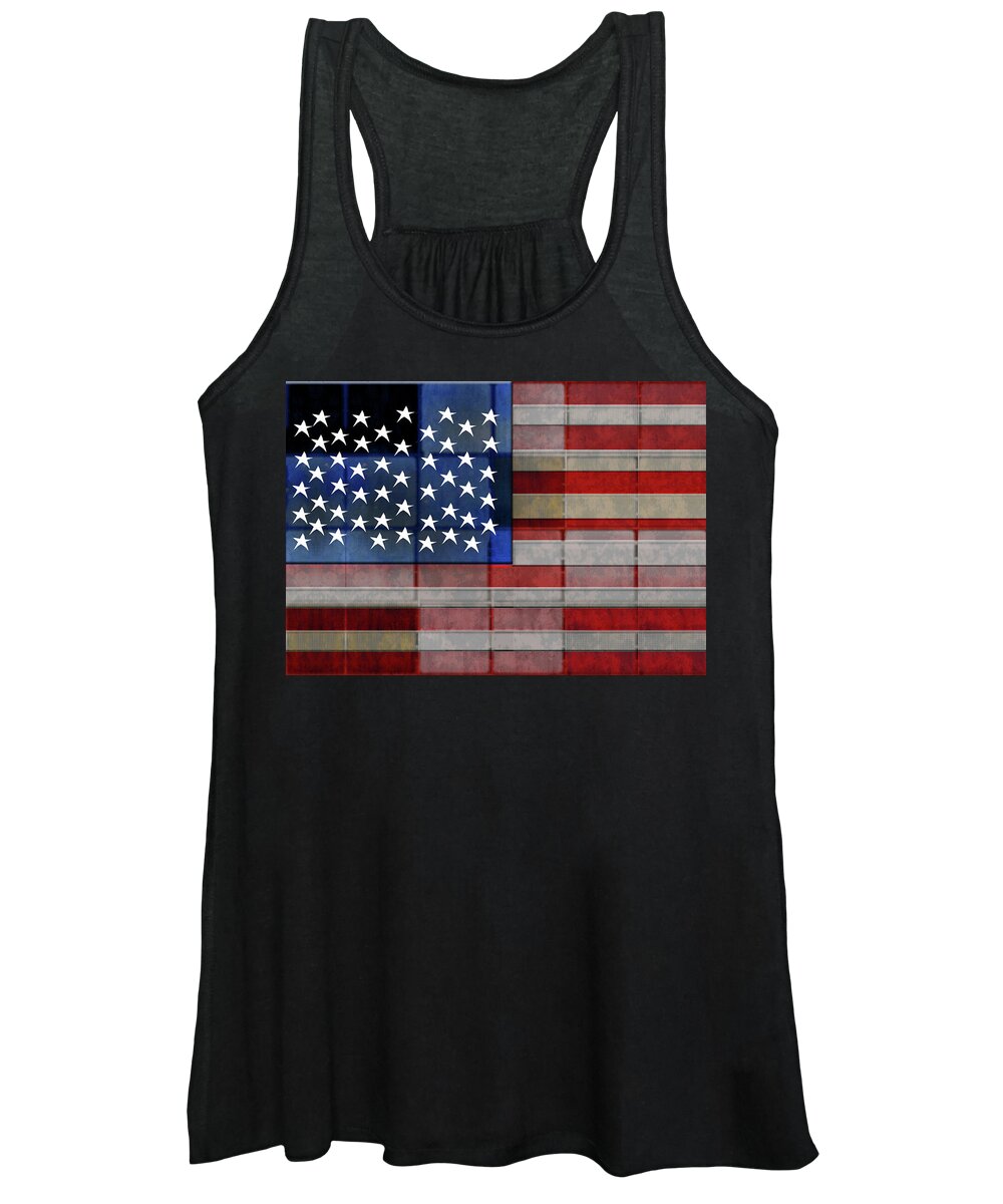 American Flag Quilt #1 - Women's Tank Top