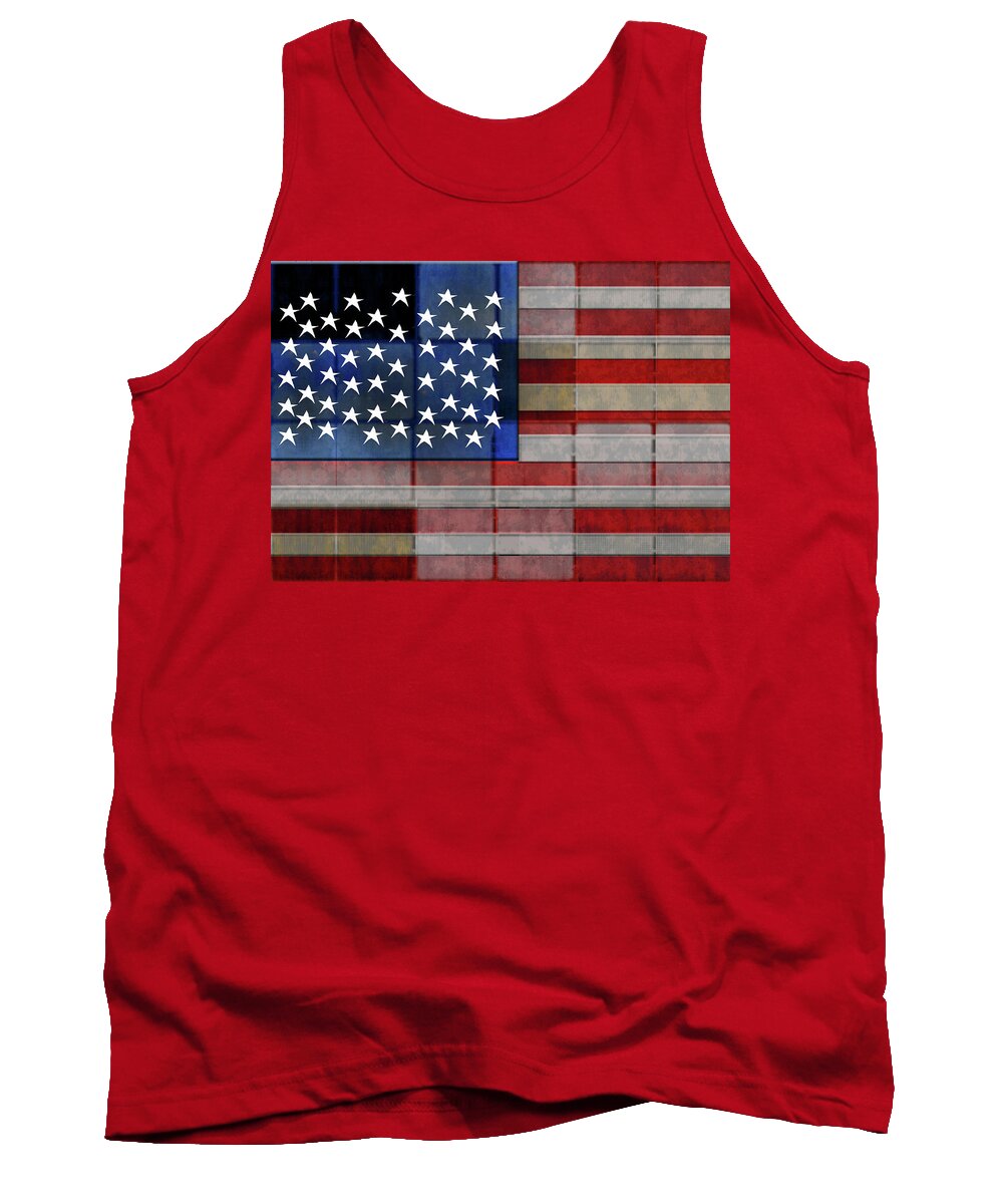 American Flag Quilt #1 - Tank Top