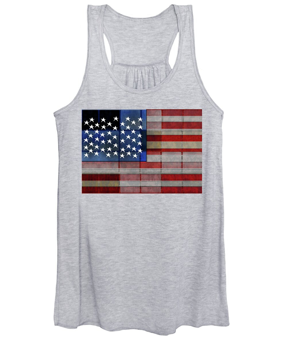 American Flag Quilt #1 - Women's Tank Top