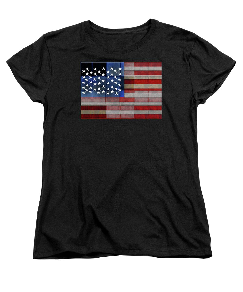 American Flag Quilt #1 - Women's T-Shirt (Standard Fit)