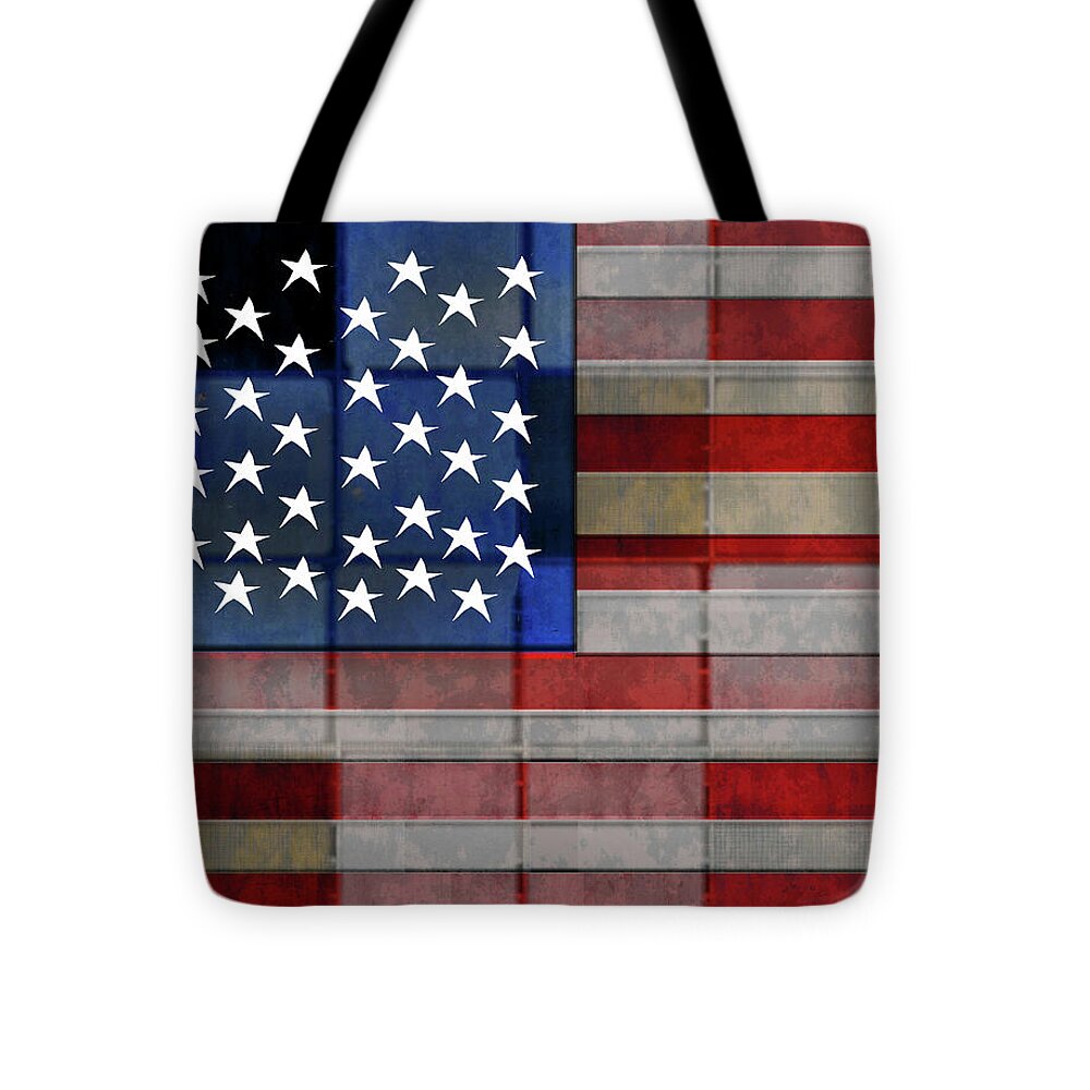 American Flag Quilt 1 - Tote Bag