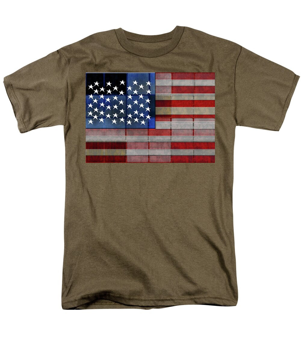 American Flag Quilt #1 - Men's T-Shirt  (Regular Fit)