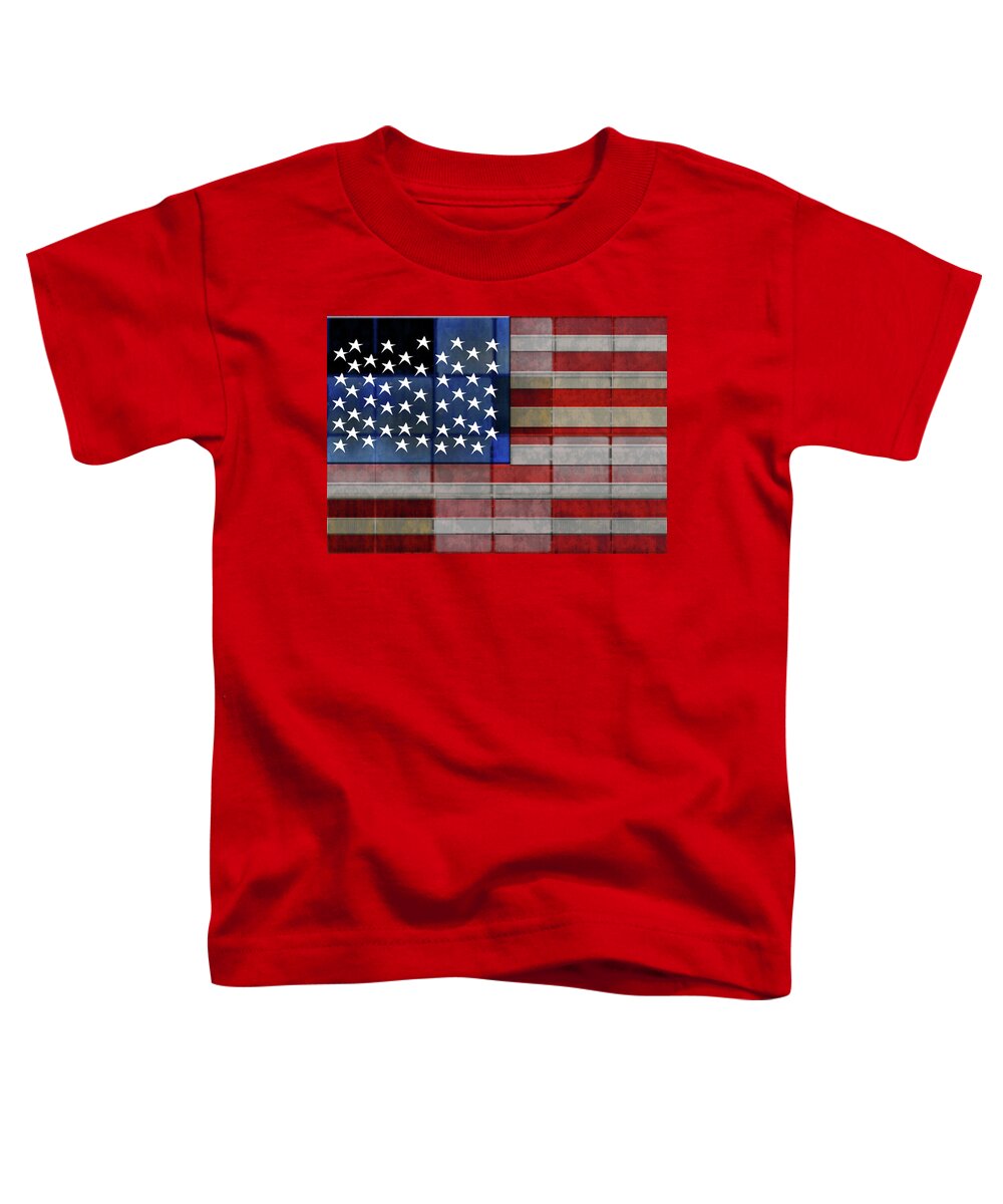 American Flag Quilt #1 - Toddler T-Shirt