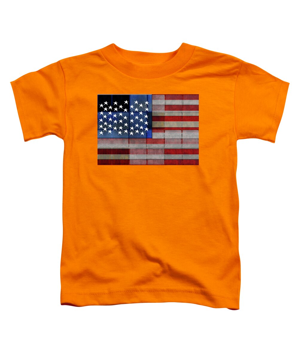 American Flag Quilt #1 - Toddler T-Shirt