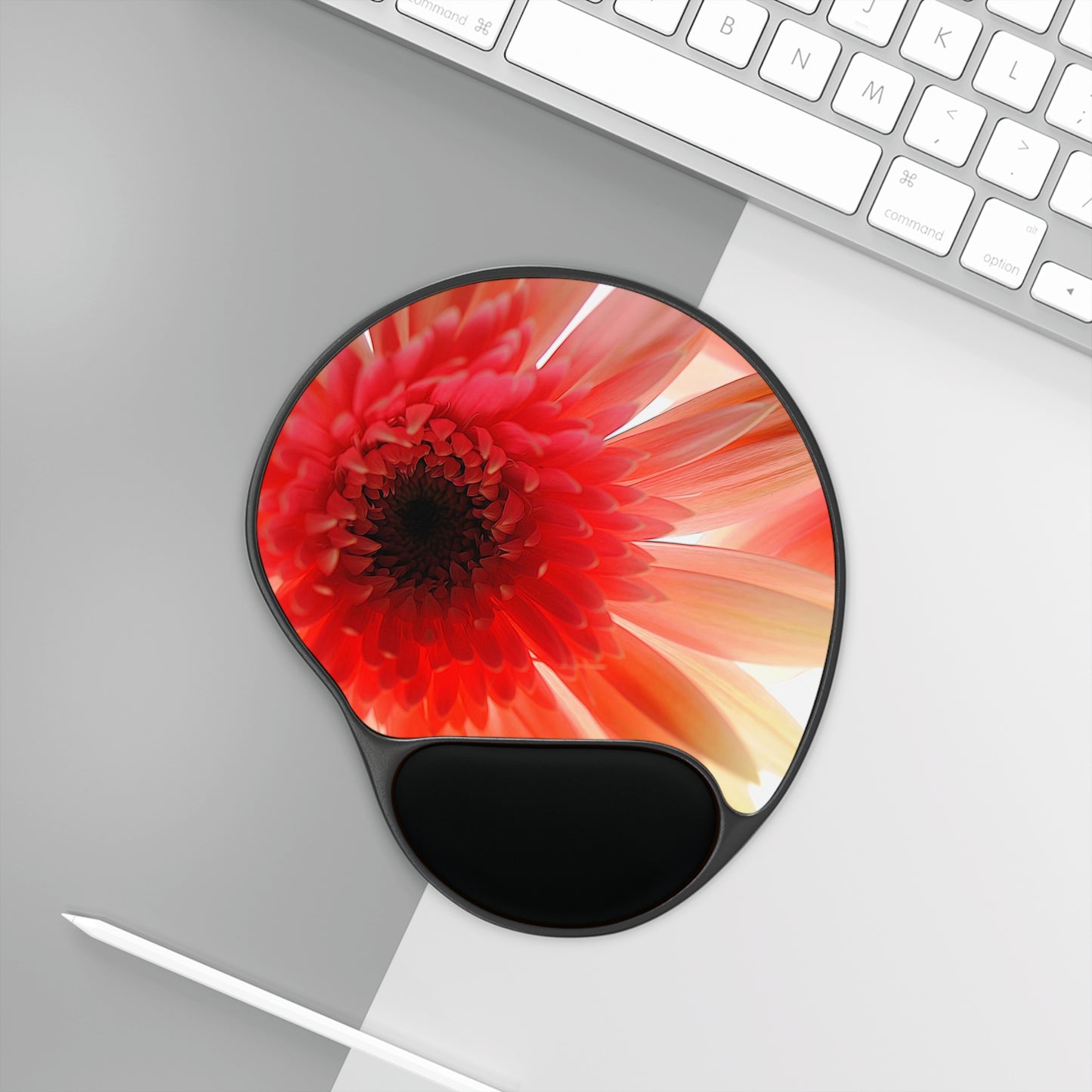 Ethereal Pink Daisy Mouse Pad With Wrist Rest