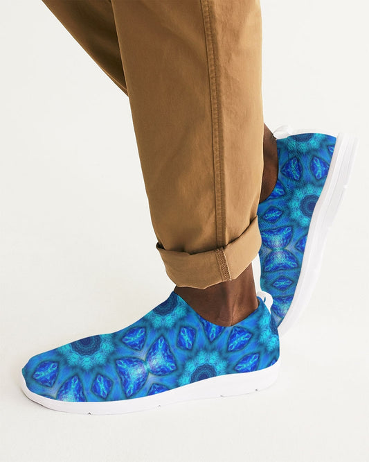 Blue Ocean Kaleidoscope Men's Slip-On Flyknit Shoe
